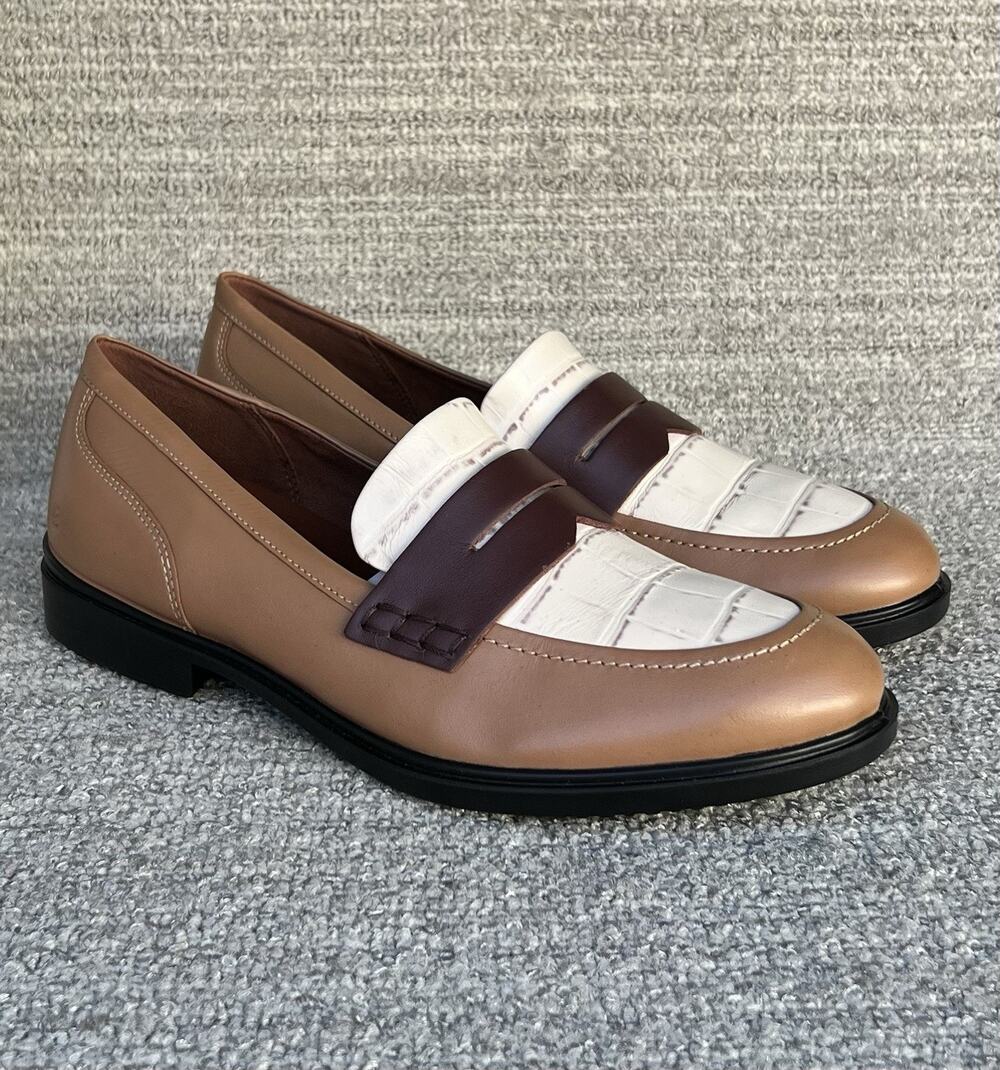 ECCO Dress Classic 15 Brown Leather Loafers Women's Size 6.5 US